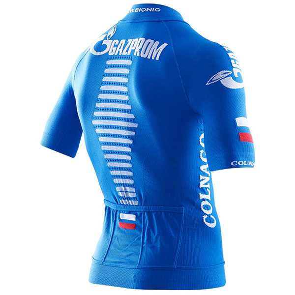 2017 Maglia Gazprom Rusvelo Colnago blu